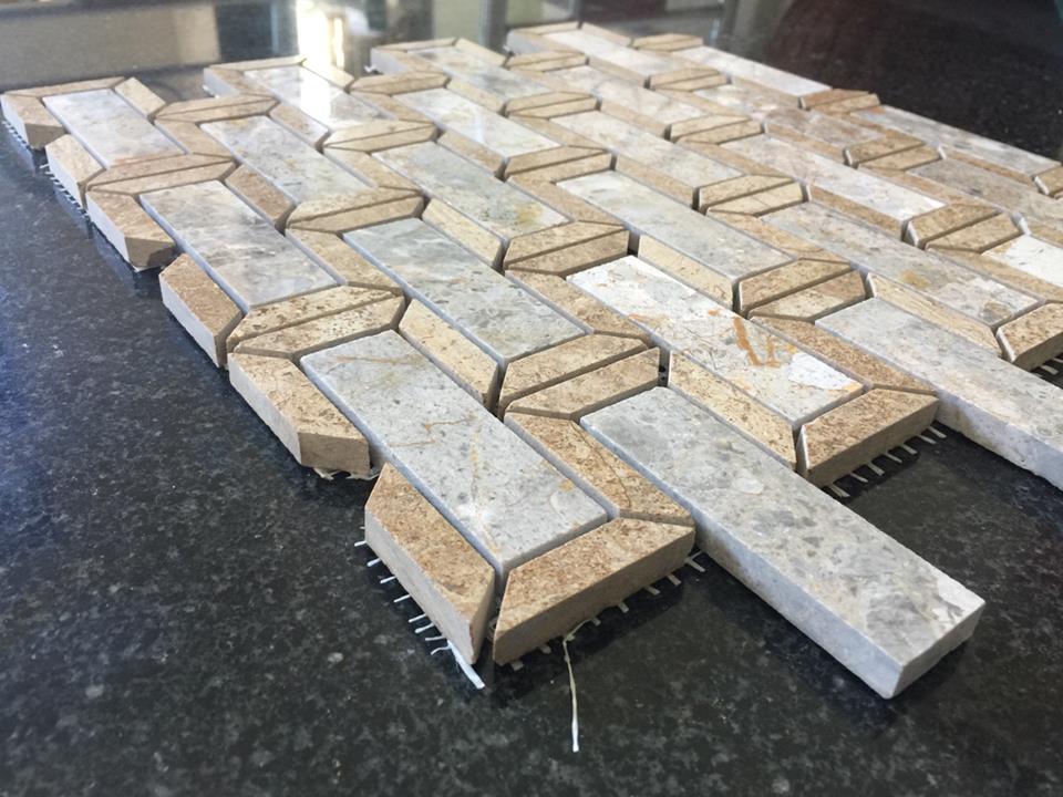 Đá mosaic LS Nâu xám nhạt
